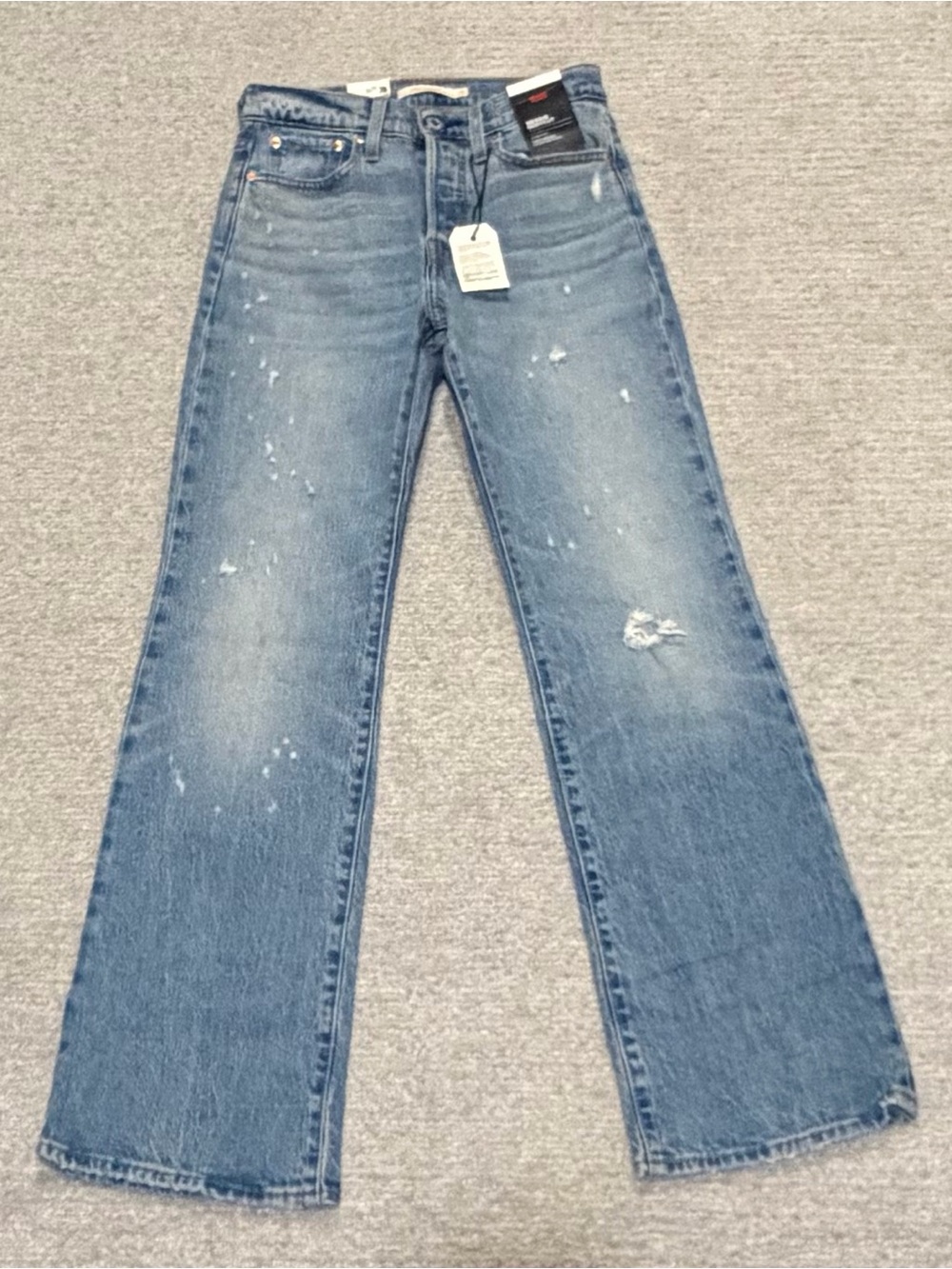 Levi's Premium Women's Medium Blue Distressed bootcut Jeans 25